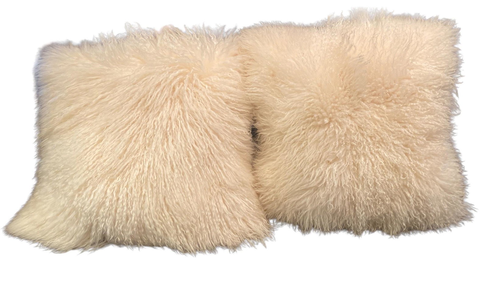Sheepskin Pillows: 26" H x 26" W x 8" D