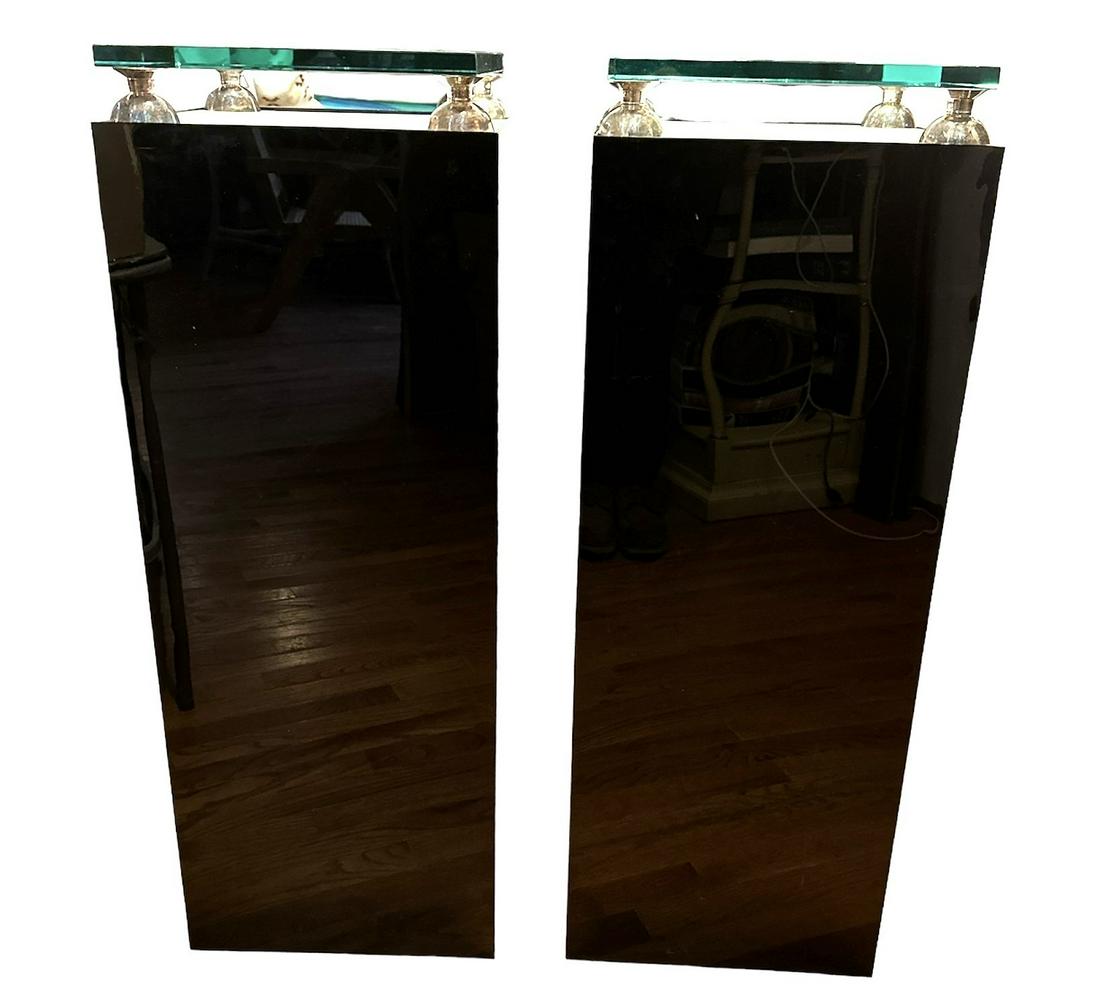 VAN TEAL Post Modern Plinths, Pair: 37" H X 14"X14"