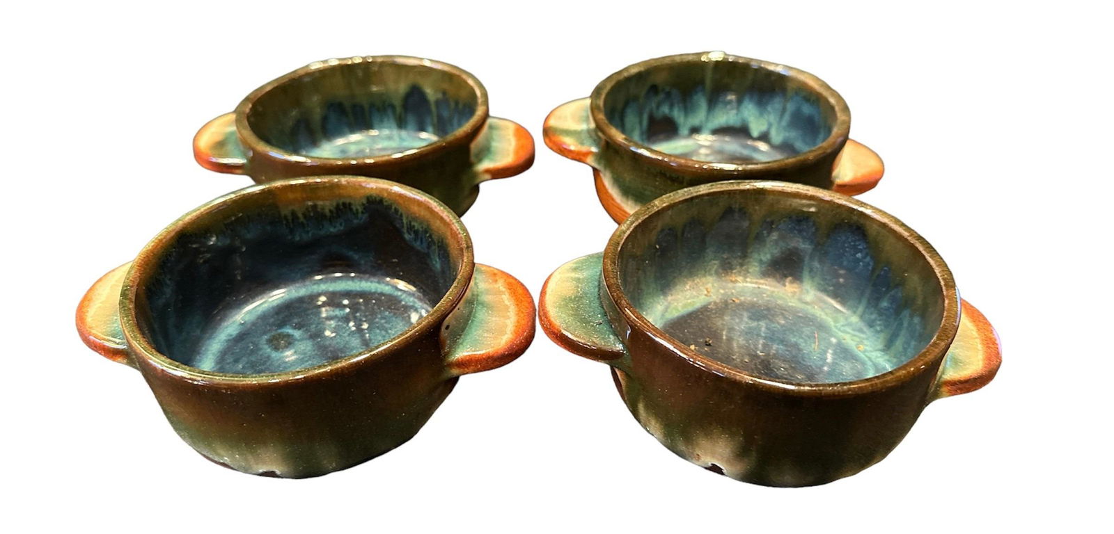 Eugene Deutch (1904-1959) Mid Century Handled Bowl Ramekin, Set of 4 (1 of 6)