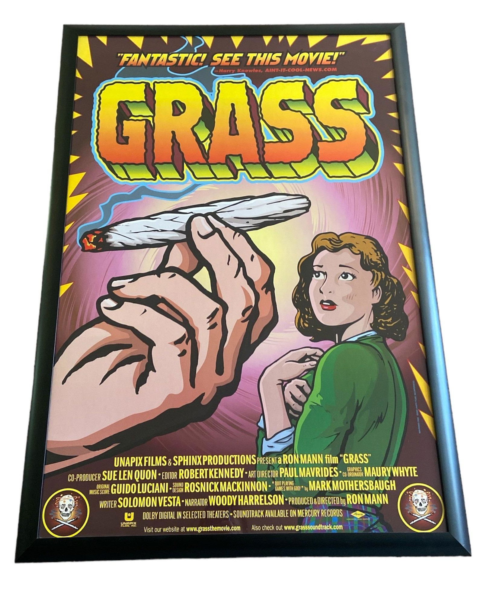 Vintage "Grass" Marijuana Documentary Movie Poster (1 of 5)