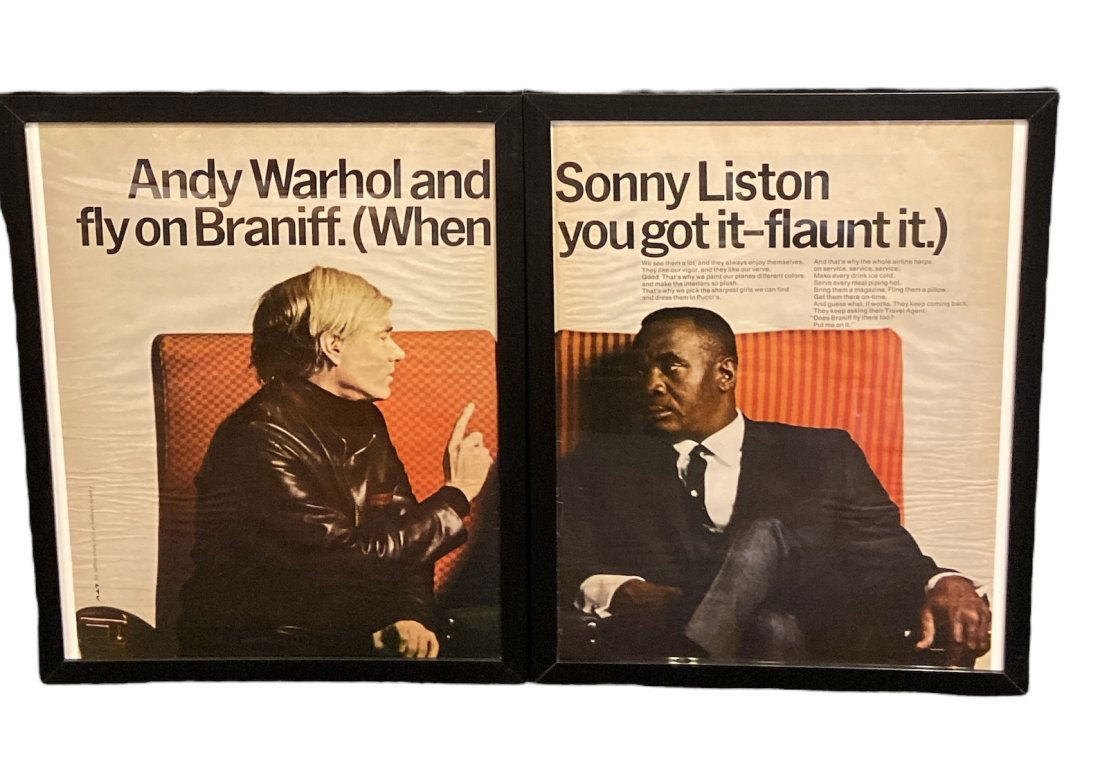 2 Vintage Magazine Ads with ANDY WARHOL & SONNY LISTON (1 of 5)