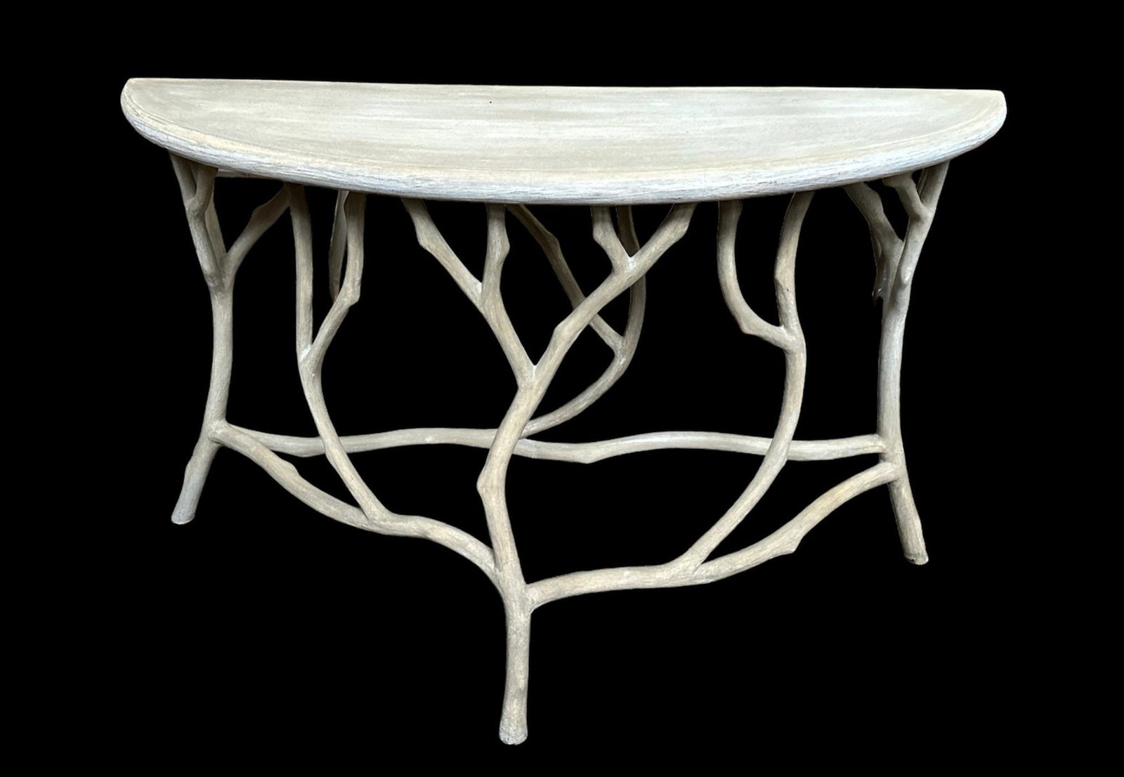 Faux Bois Console Table: 29.5" H 48" W 18" D