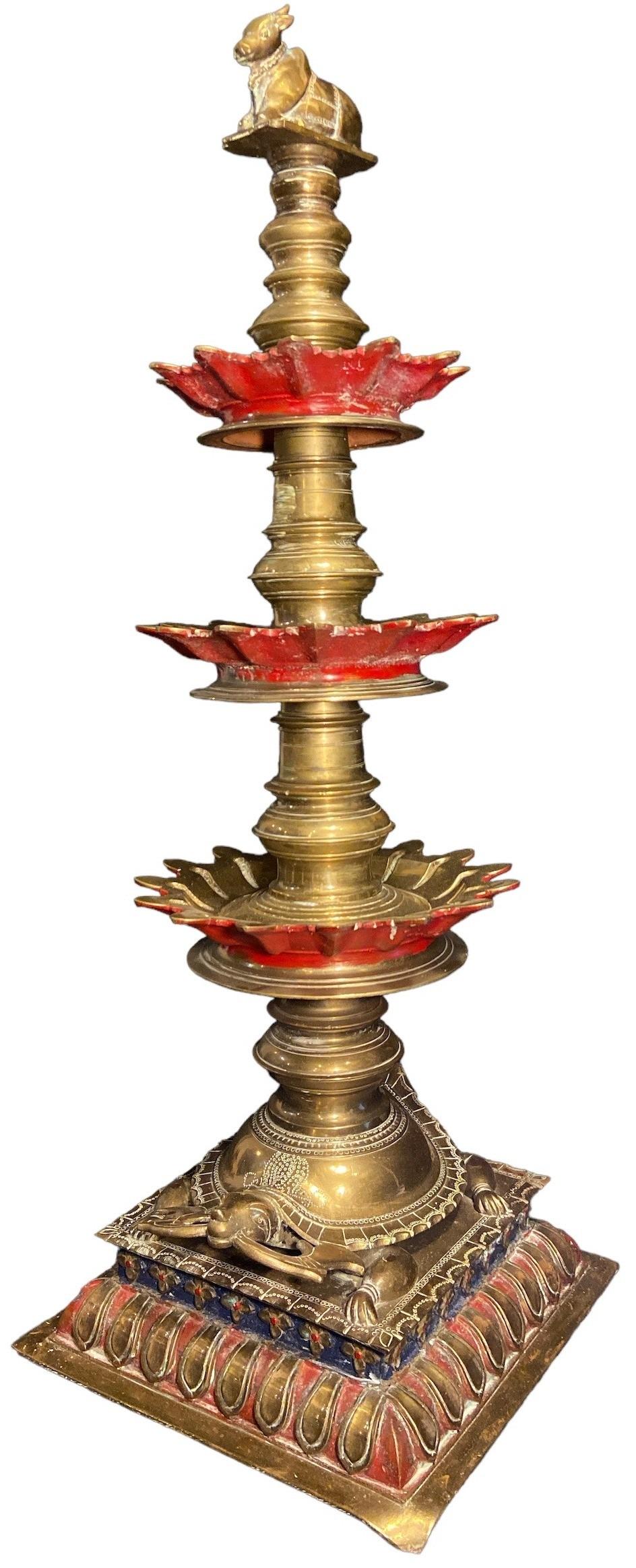 Antique Brass Indian Incense Burner / Statue (1 of 6)