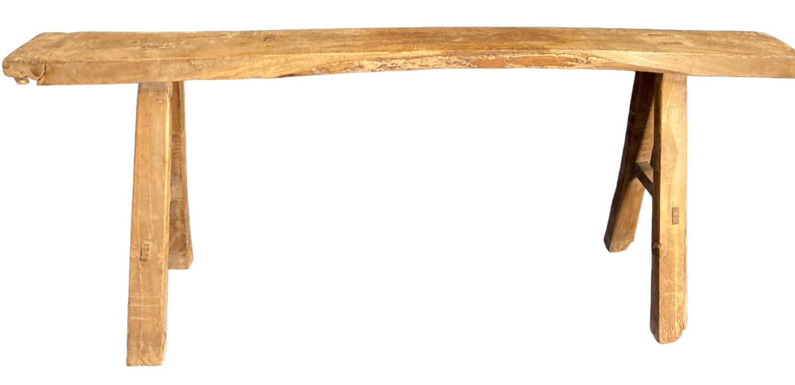 Primitive Narrow Elm Bench (1 of 4)