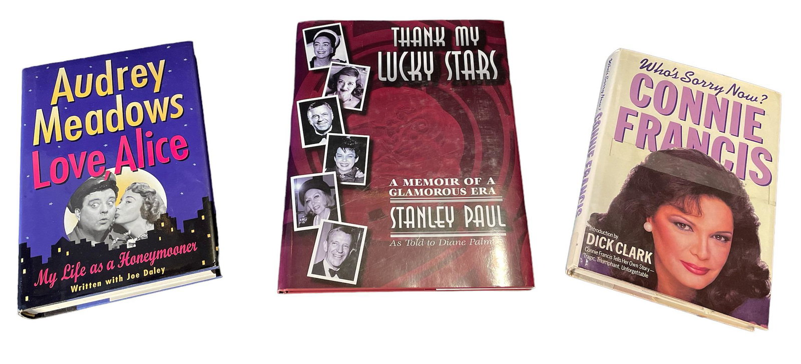 Collection of Autographed First Edition Books Signed AUDREY MEADOWS, CONNIE FRANCIS, STANLEY PAUL (1 of 5)