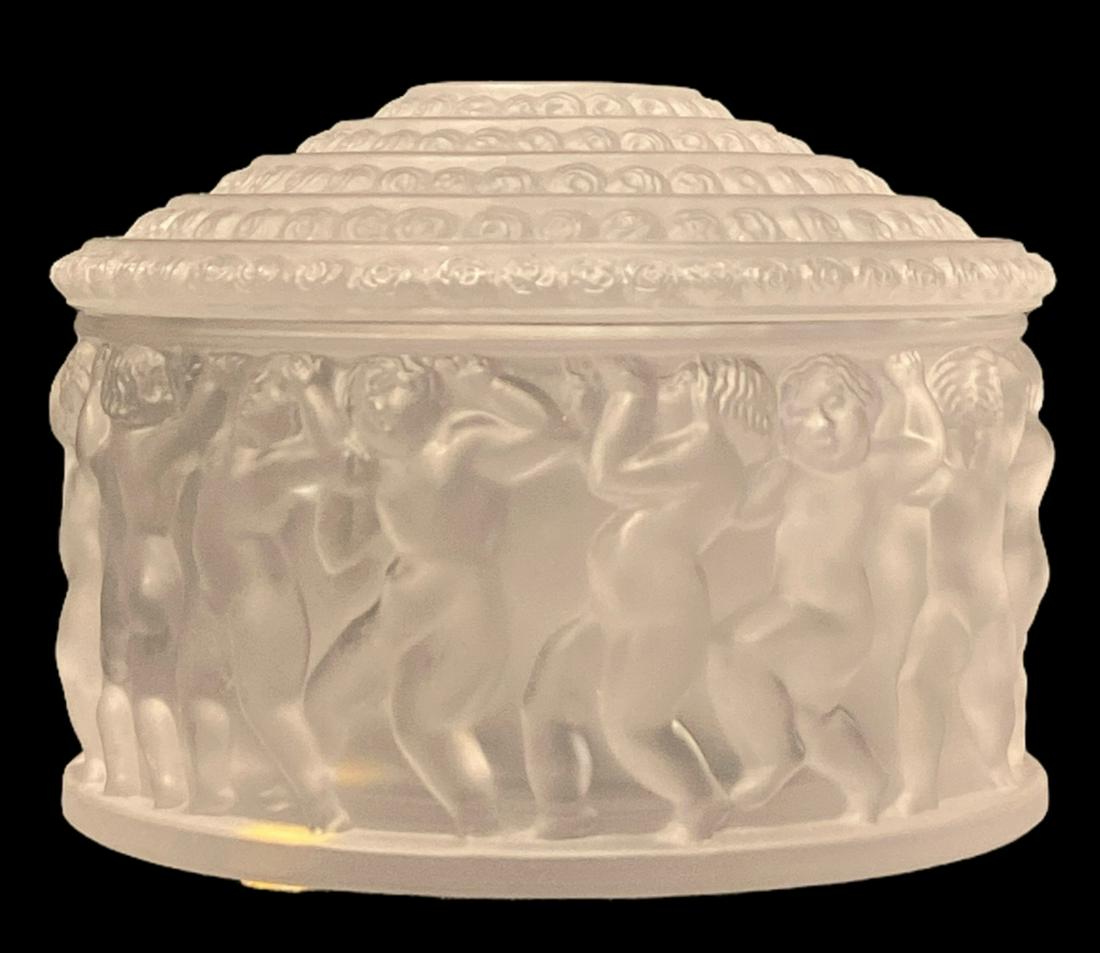 LALIQUE Enfants Frosted Crystal Vanity Box (1 of 5)