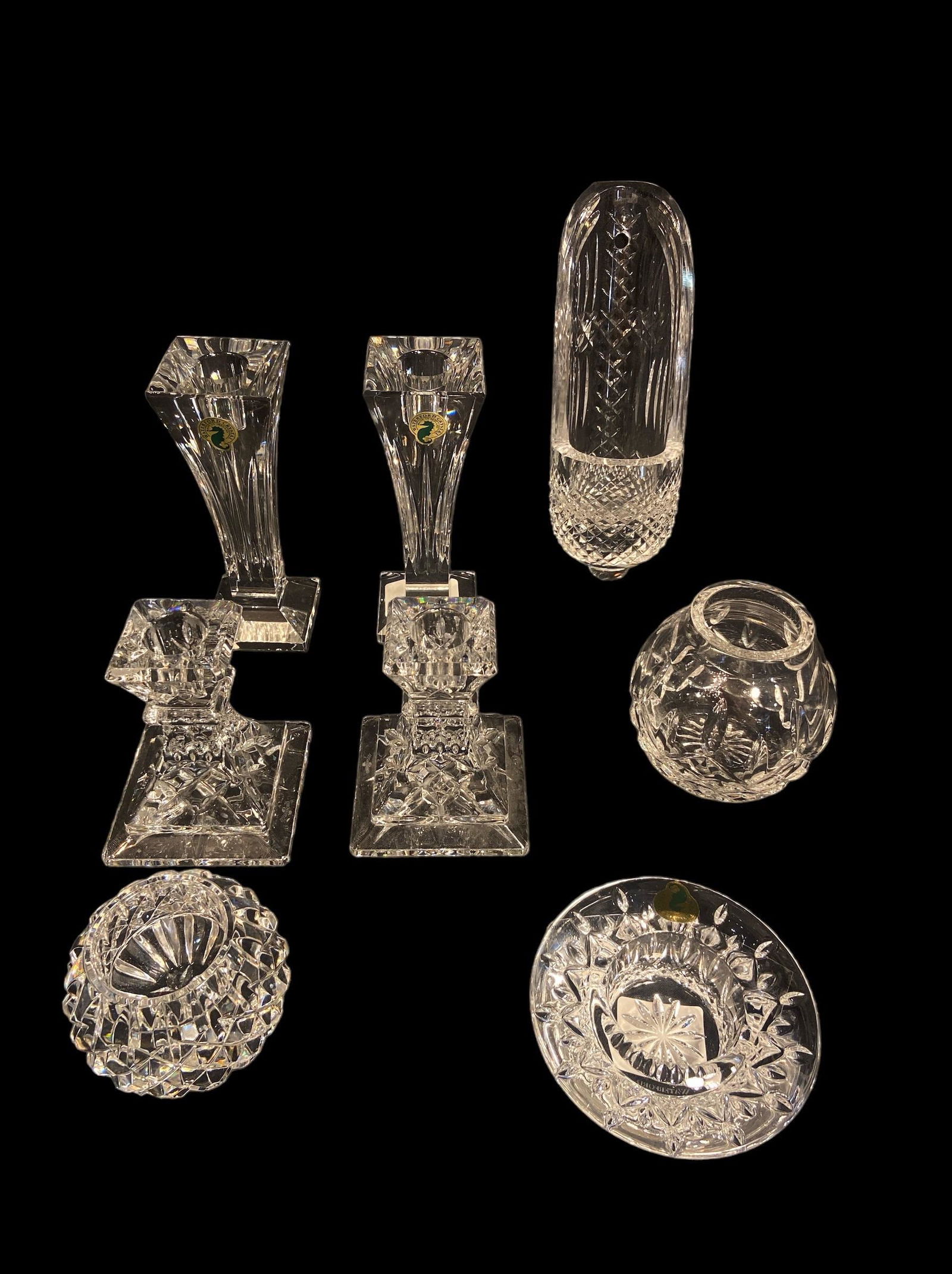 Collection Assorted WATERFORD Crystal Votives, Candleholders, Etc. (1 of 5)