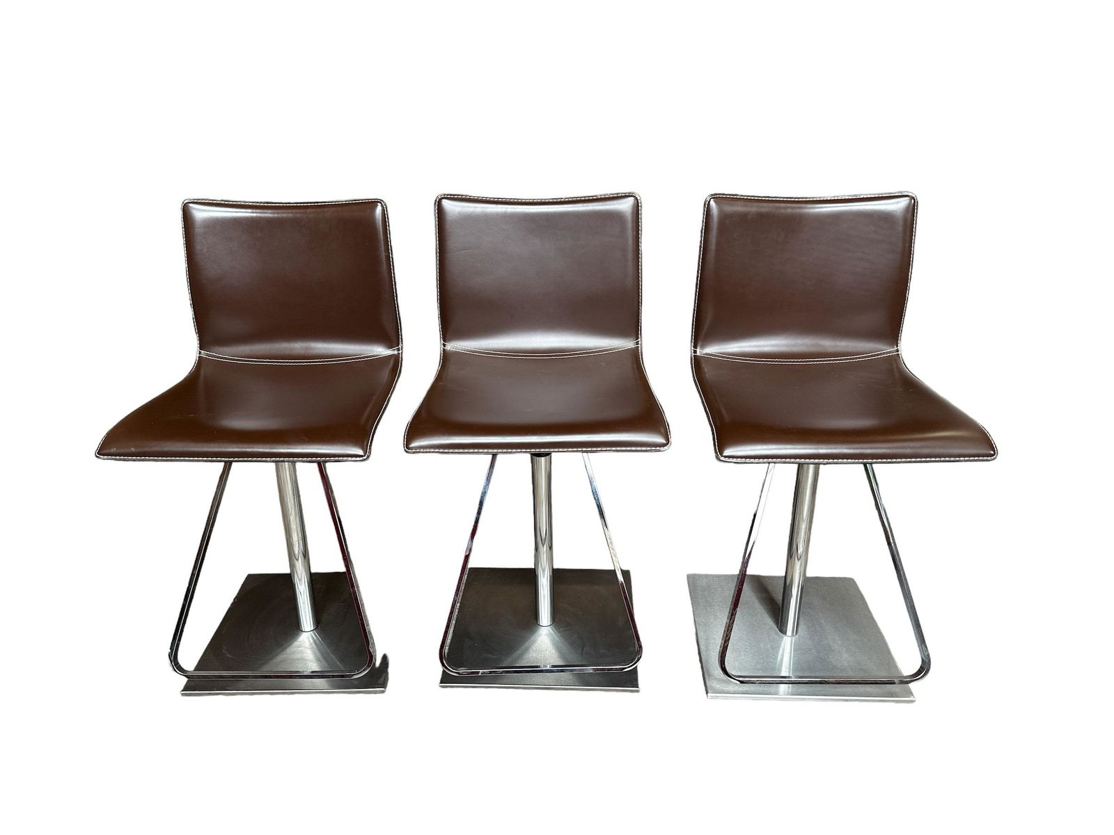 TOTO BAR STOOLS set of 3 - CHROME BASE by Cattelan Italia (1 of 5)