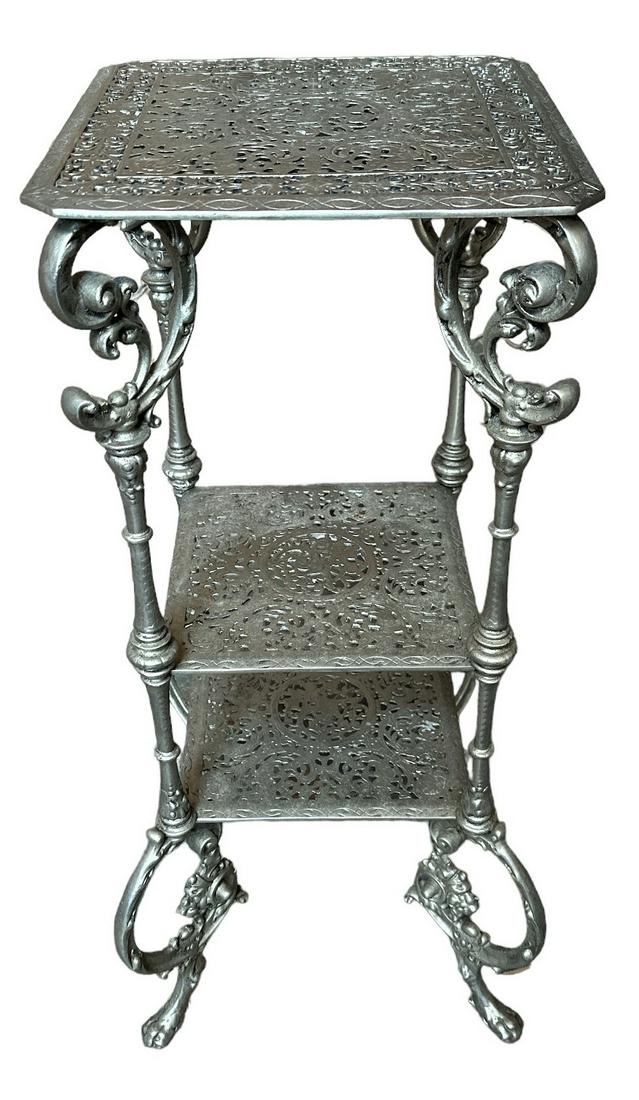 Ornate Victorian Wrought Iron Plant Stand (1 of 5)