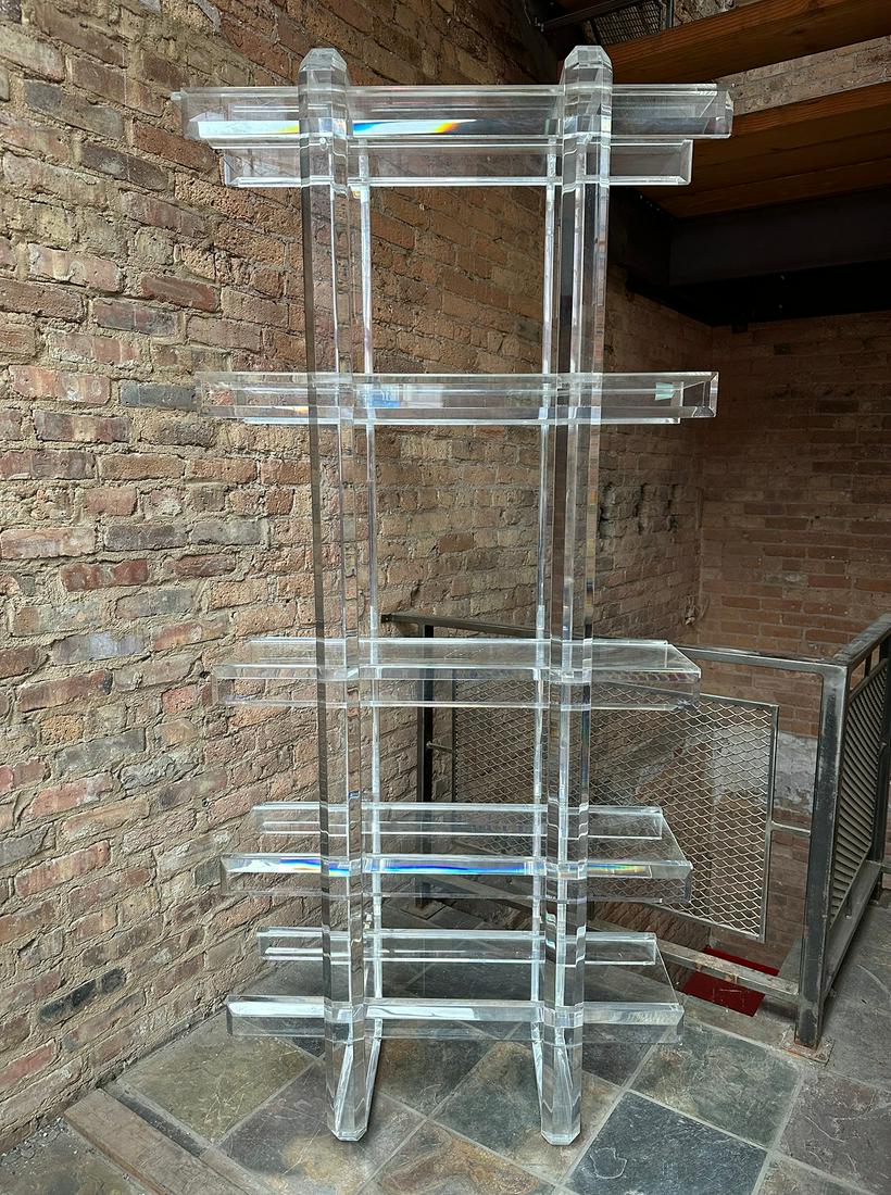 Substantial Mid Century Lucite Shelf (1 of 6)