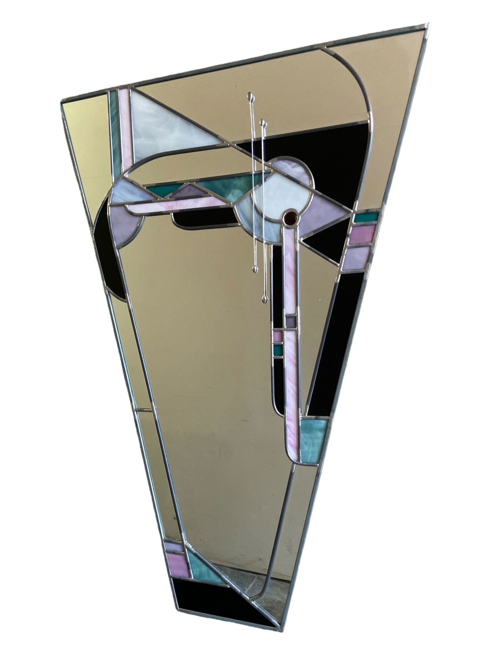 Post Modern Stained Glass Mirror (1 of 5)