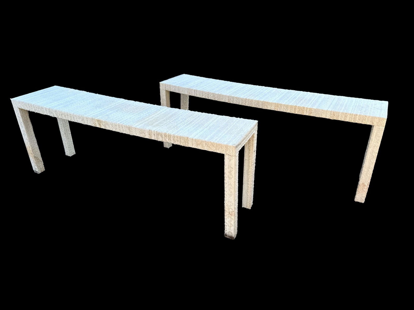 Post Modern Textured Console Tables, Pair (1 of 9)