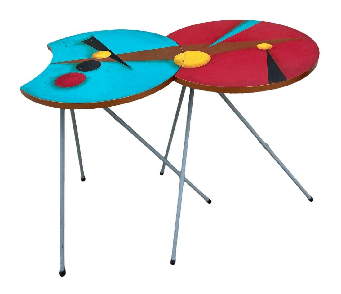 Memphis Era Post Modern Puzzle Side Tables (1 of 6)