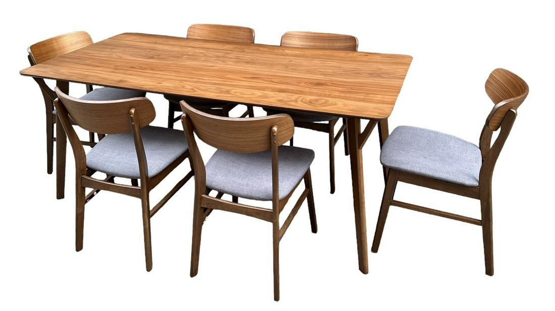 Mid Century Style Dining Table w 6 Chairs (1 of 11)