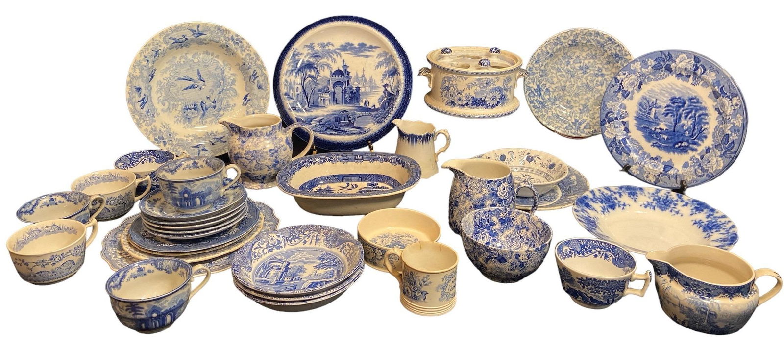 Collection Blue Victorian Transferware China (1 of 6)