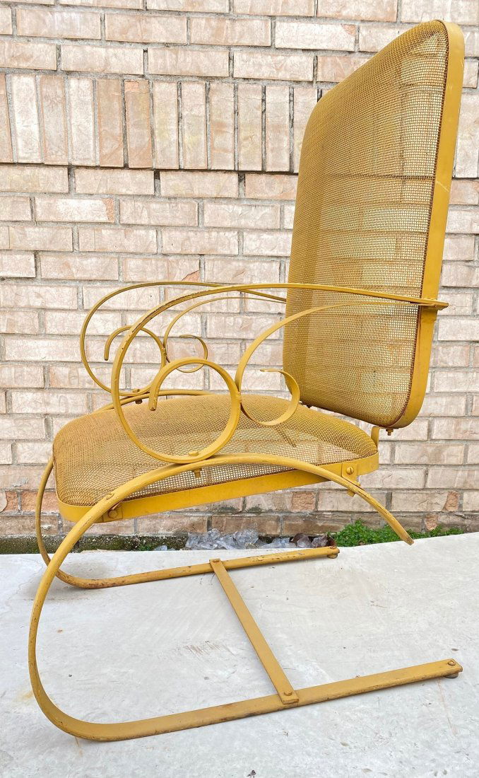 1930's Art Deco Rare Industrial  Spring Garden Rocker Chair (1 of 4)