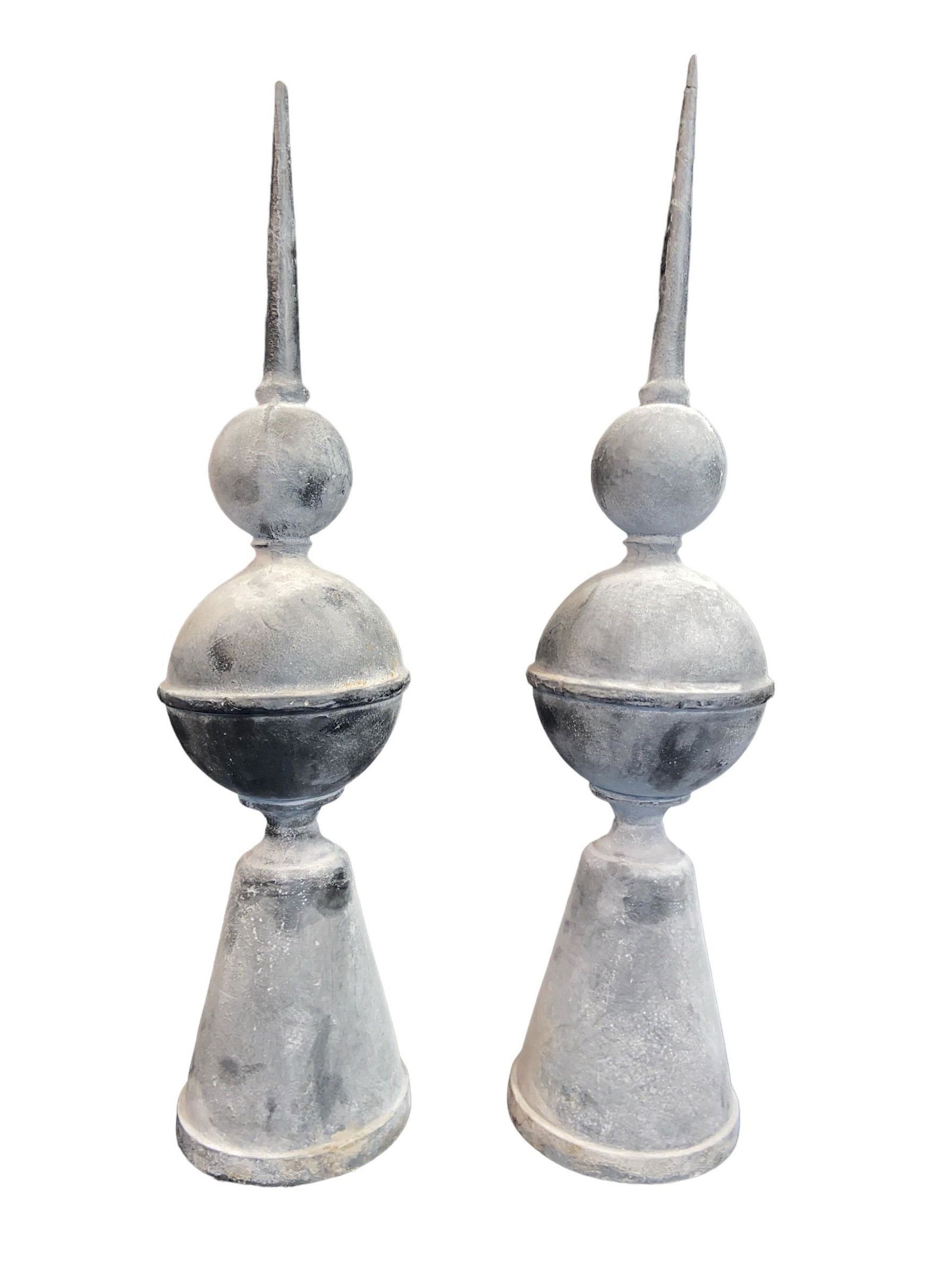 Architectural Zinc Lightning Rod Finials, Pair (1 of 3)