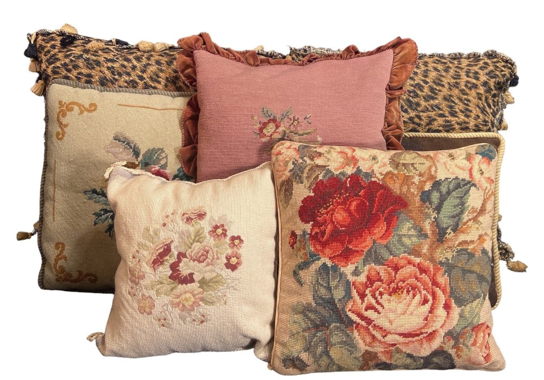 Collection Needle Point Floral Pillows (1 of 4)