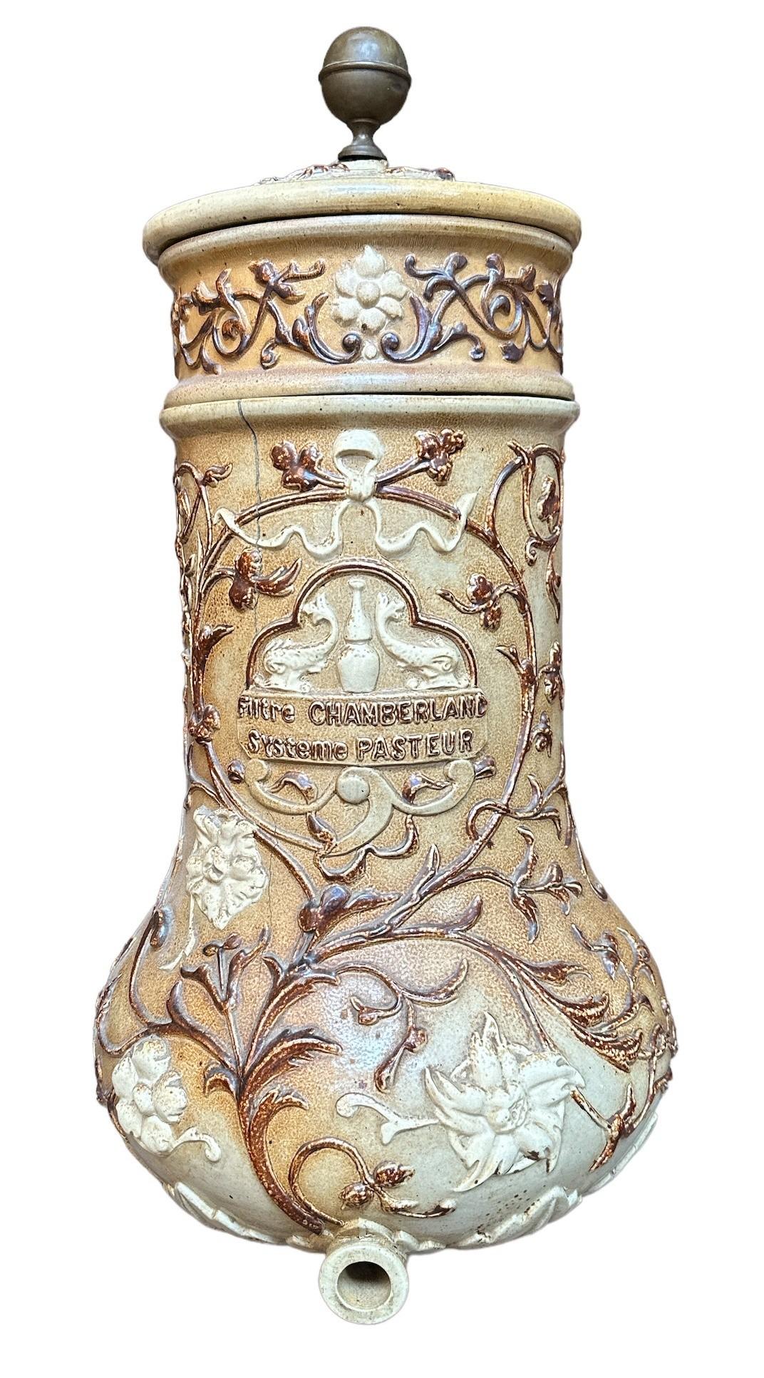Antique Stoneware Filtre Chamberland System 3 pc. (1 of 8)