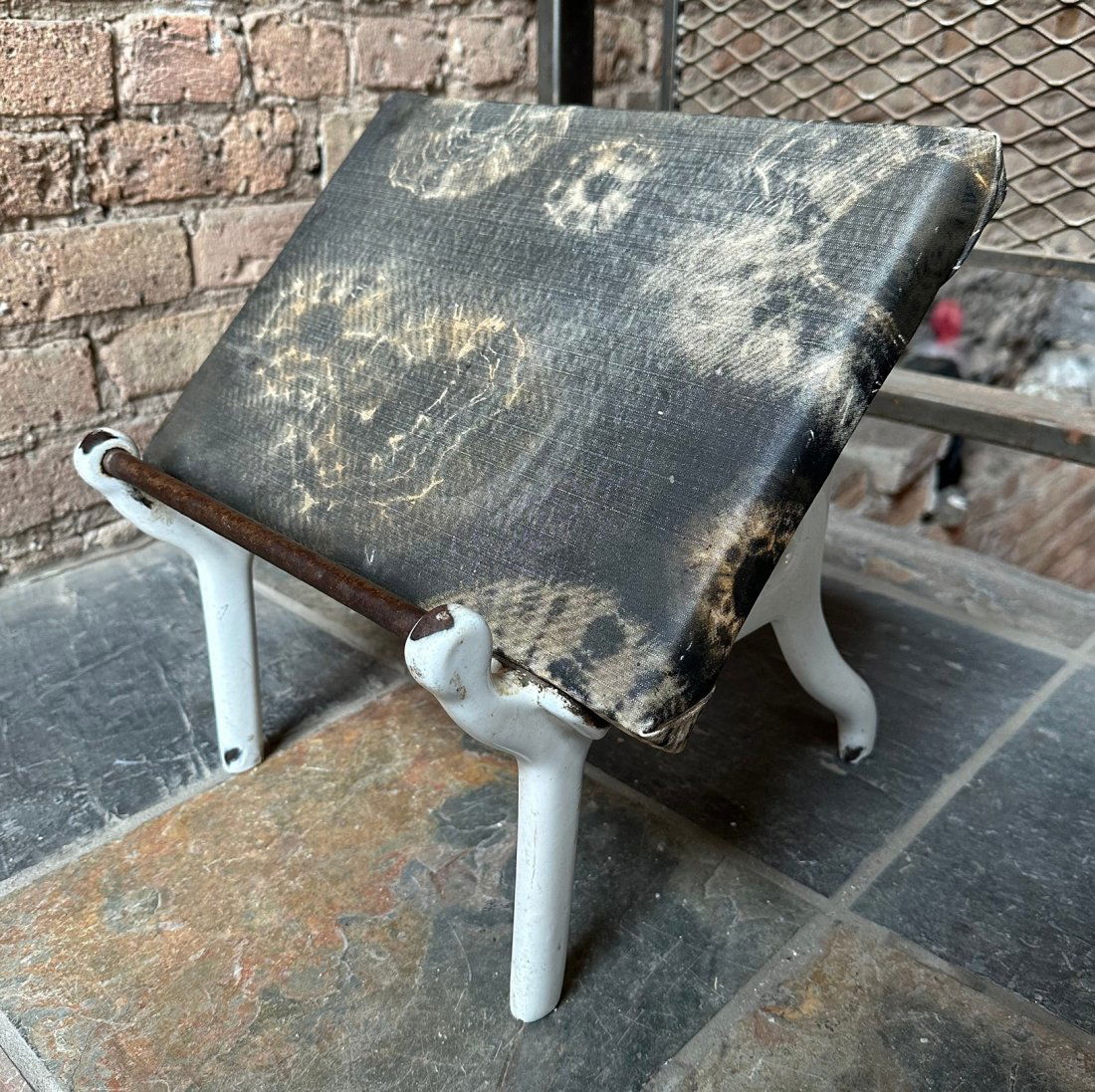 Antique Barber Shop Footstool Theo. A. Kochs Co. Chicago (1 of 4)
