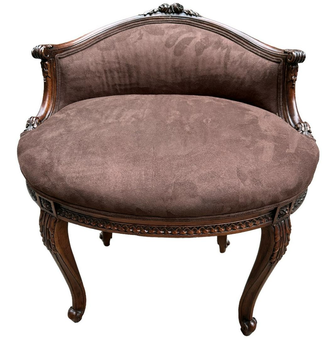 19th Century Walnut Vanity Stool (1 of 5)