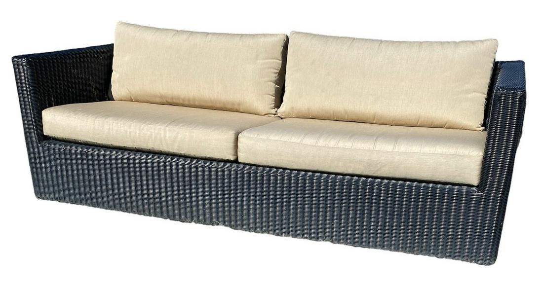 CANE LINE Wicker Outdoor Patio Sofa (1 of 8)