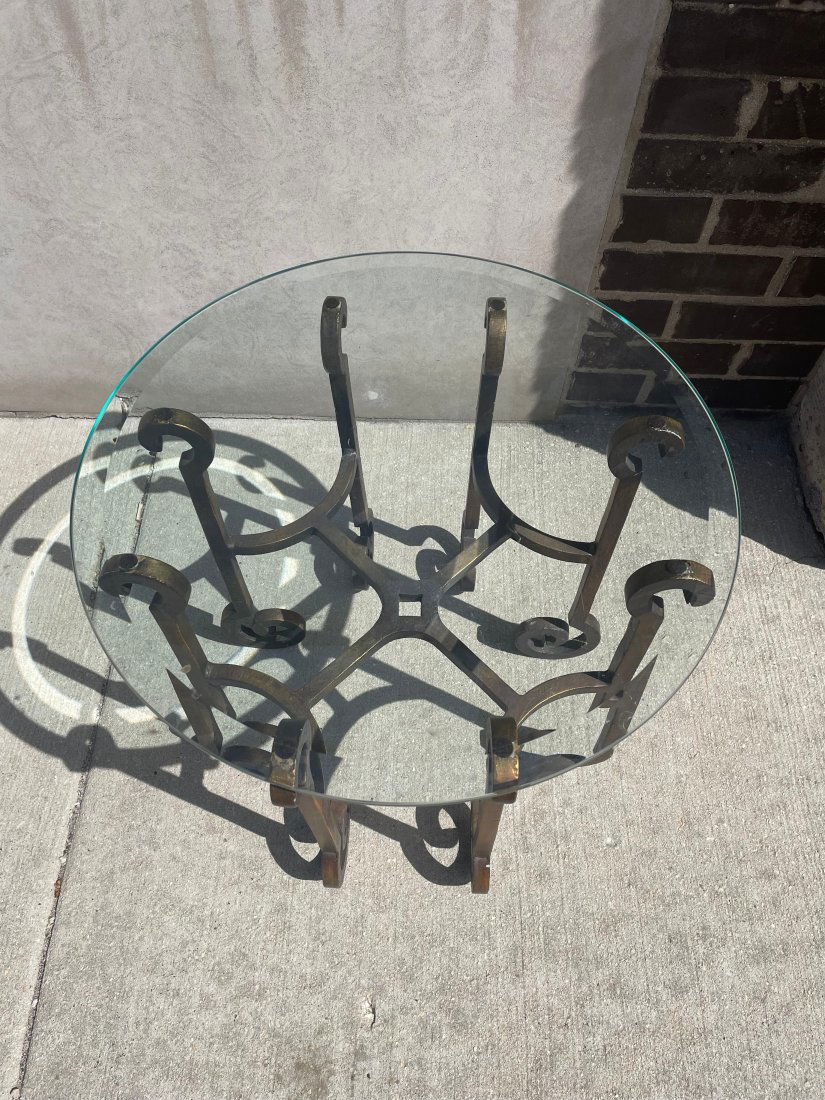 Art Deco Iron Side Table (1 of 6)