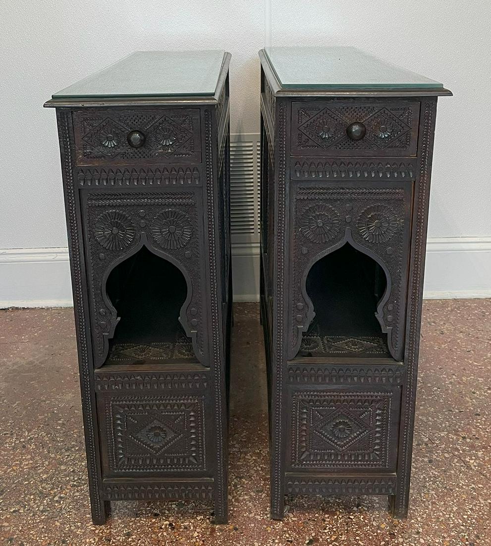 Yugoslavian Gothic End Tables, Pair (1 of 7)