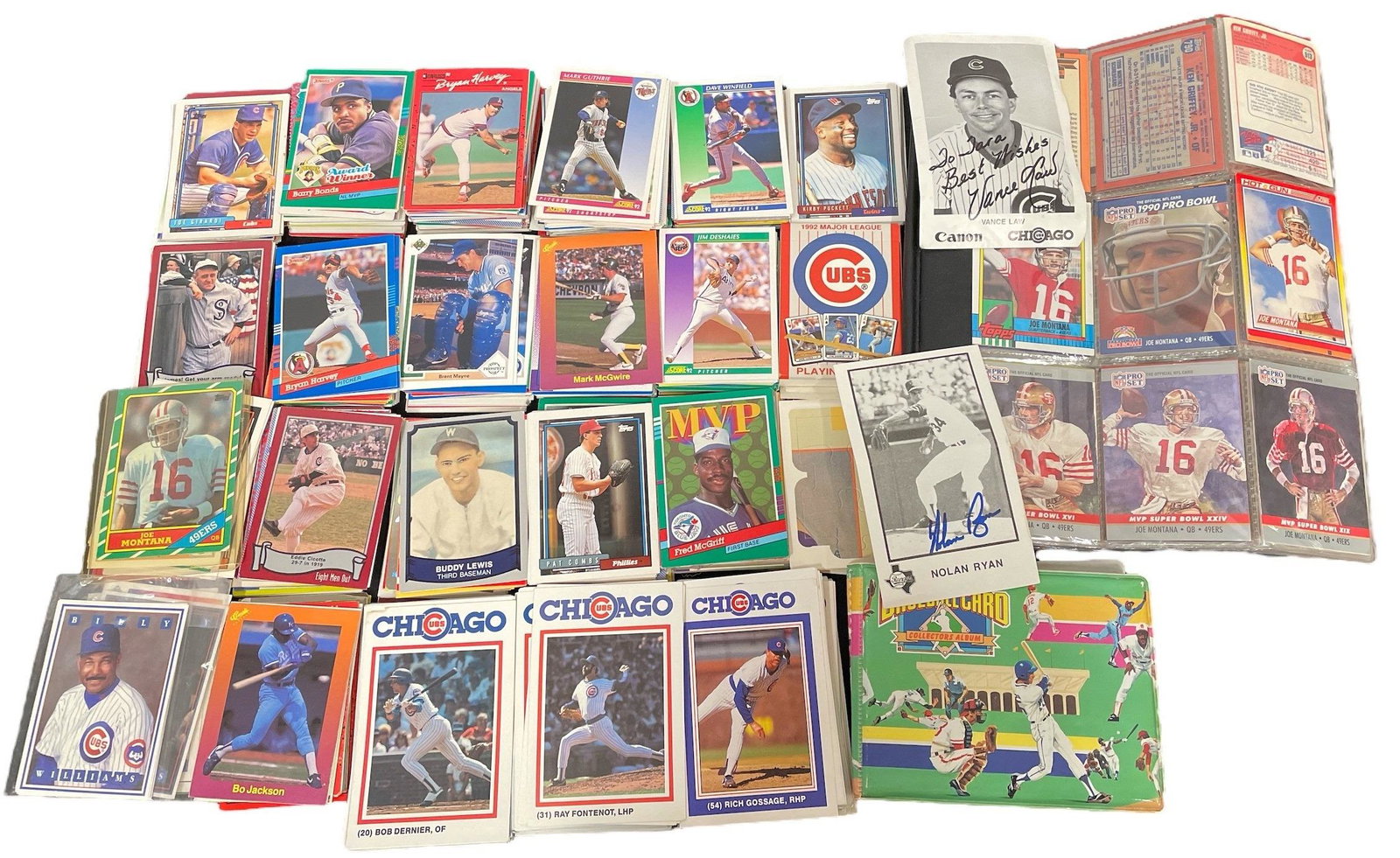 Collection 1990's Sports Trading Cards TOPPS, SCORE: Mostly All MLB or NFL, Some NBA; Includes various MVP, Hall of Famer, Allstar, and Stat Cards. Please contact Rivich Auction for additional information/questions.