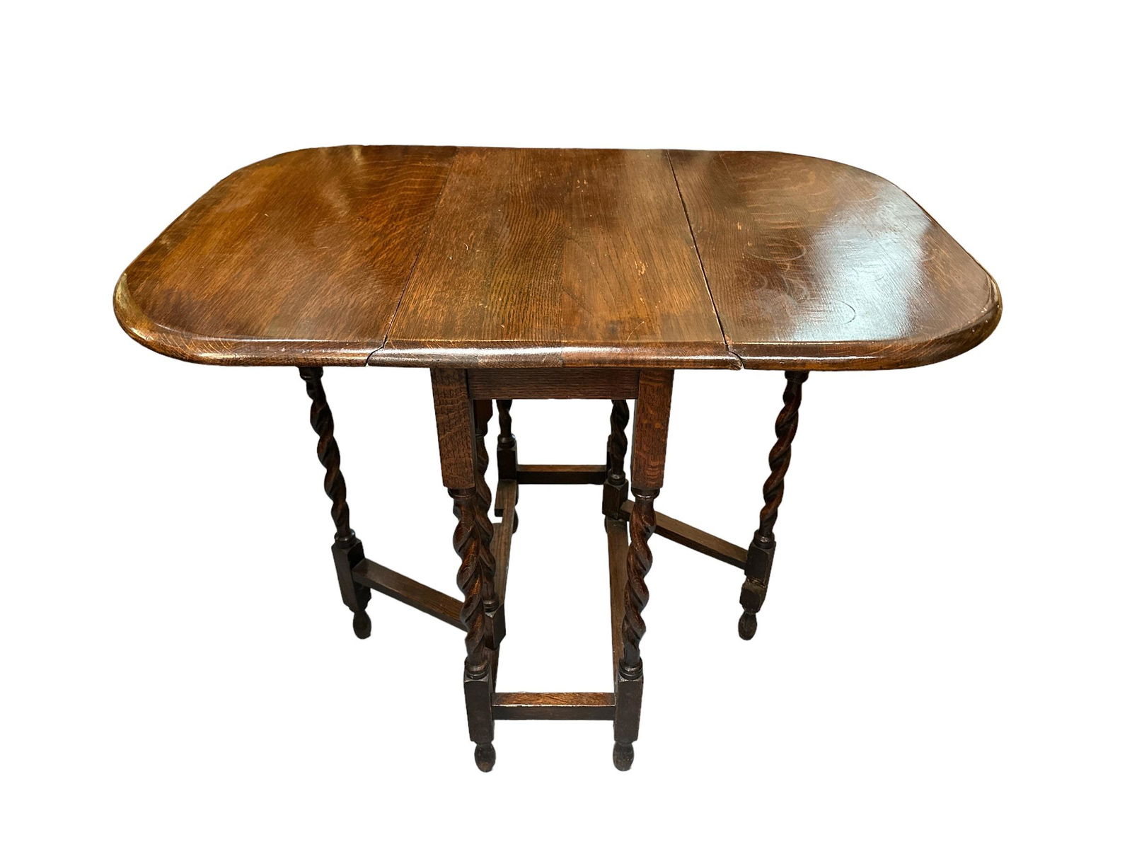 Antique Barley Twist Leg Flip Top Table (1 of 4)