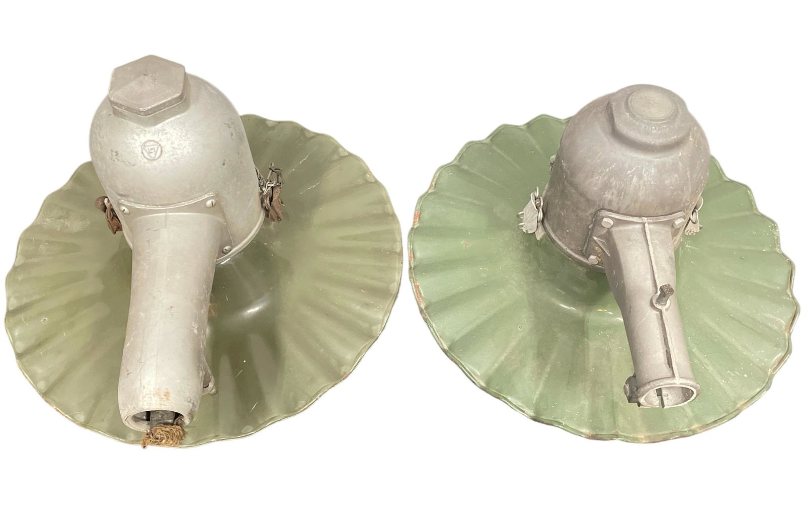 Vintage Radial Wave Porcelain Gas Station Lights (1 of 13)