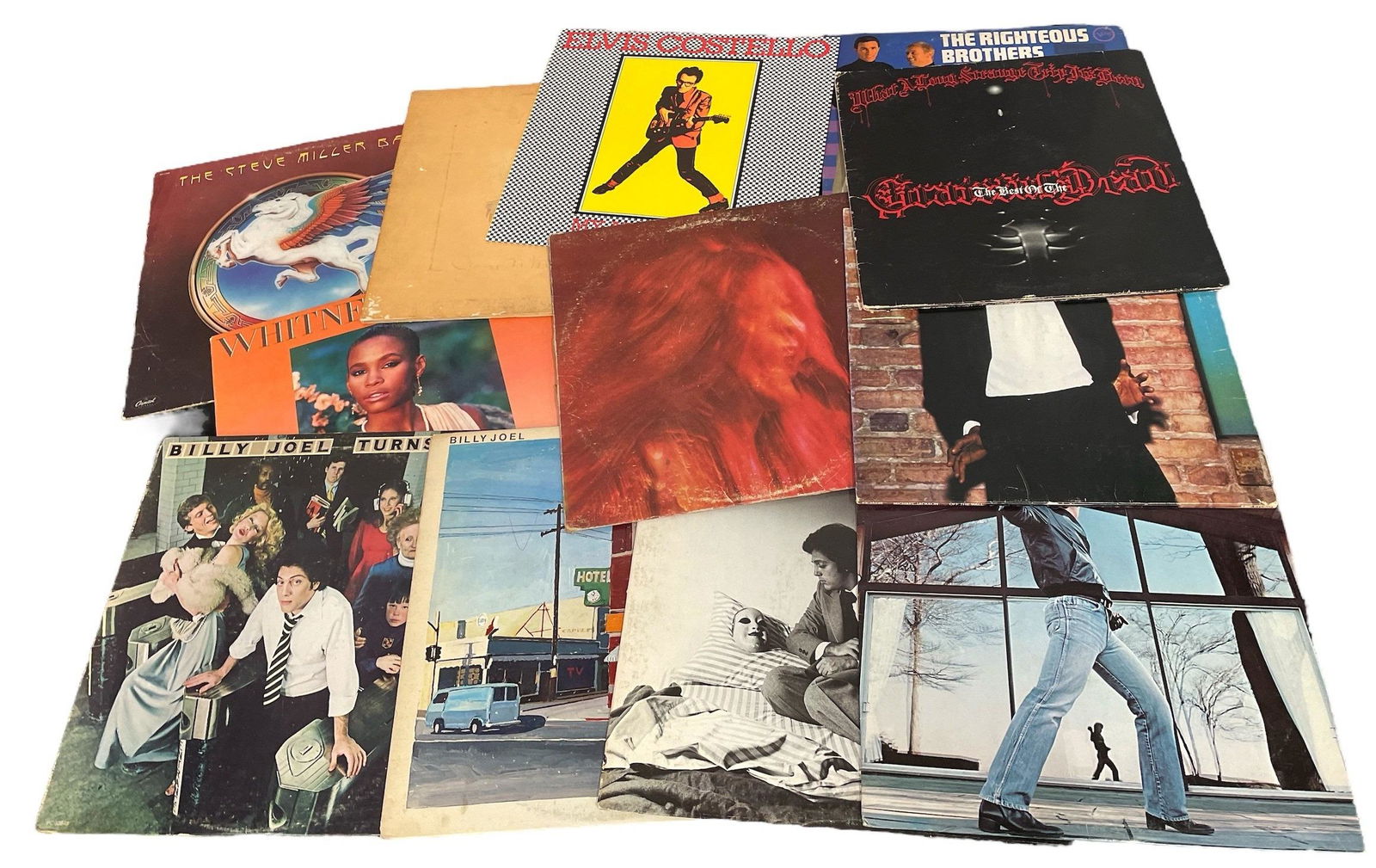 Collection Iconic Artists & Album Vinyl Records BILLY JOEL, MICHAEL JACKSON, WHITNEY HOUSTON, JANIS (1 of 2)