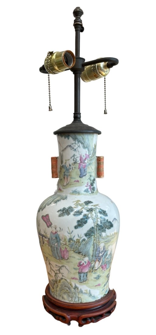 Early Asian Porcelain Desk Lamp (1 of 6)