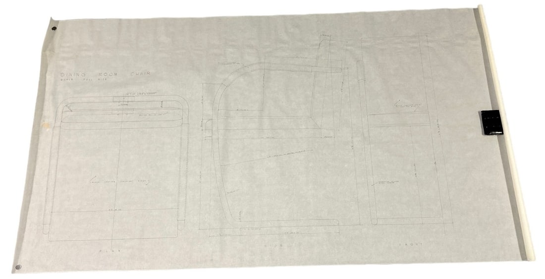 MIES VAN DER ROHE Brno Chair Architectural Design Drawing (1 of 5)