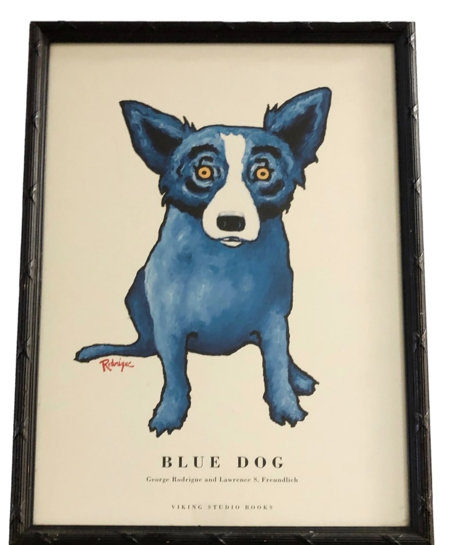 GEORGE RODRIGUE 'Blue Dog' Book Advertising Poster (1 of 3)