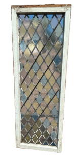 Early 20th C. English Pub Stained Glass Window: 58.25" H x 20.25" W x 1.5" D Lead is 3/8" wide ; Please contact Rivich Auction for more information