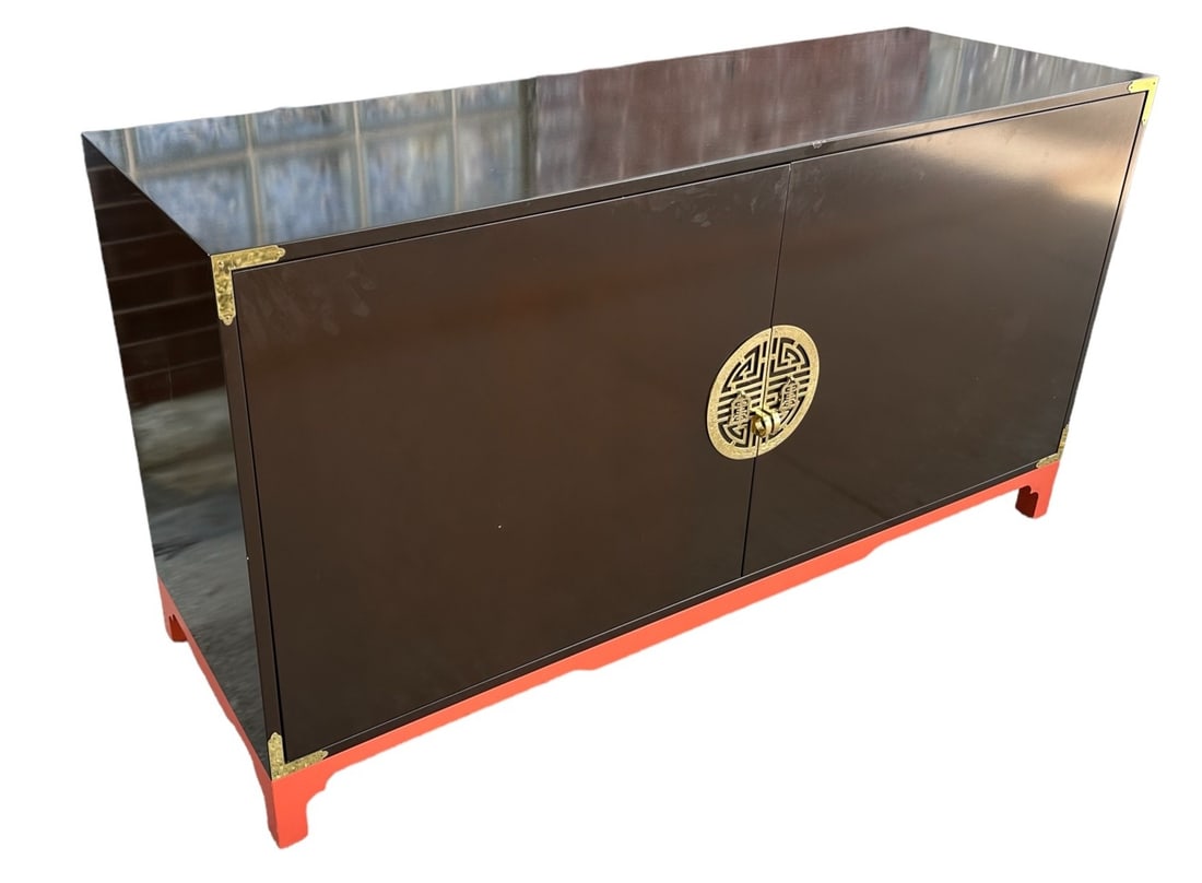 Mid Century Chinoiserie Credenza Sideboard (1 of 5)