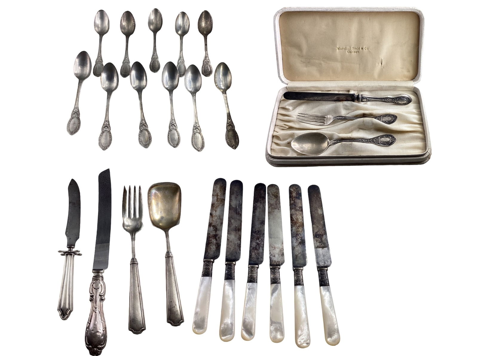Collection Sterling Silver, Mother of Pearl Flatware (1 of 10)