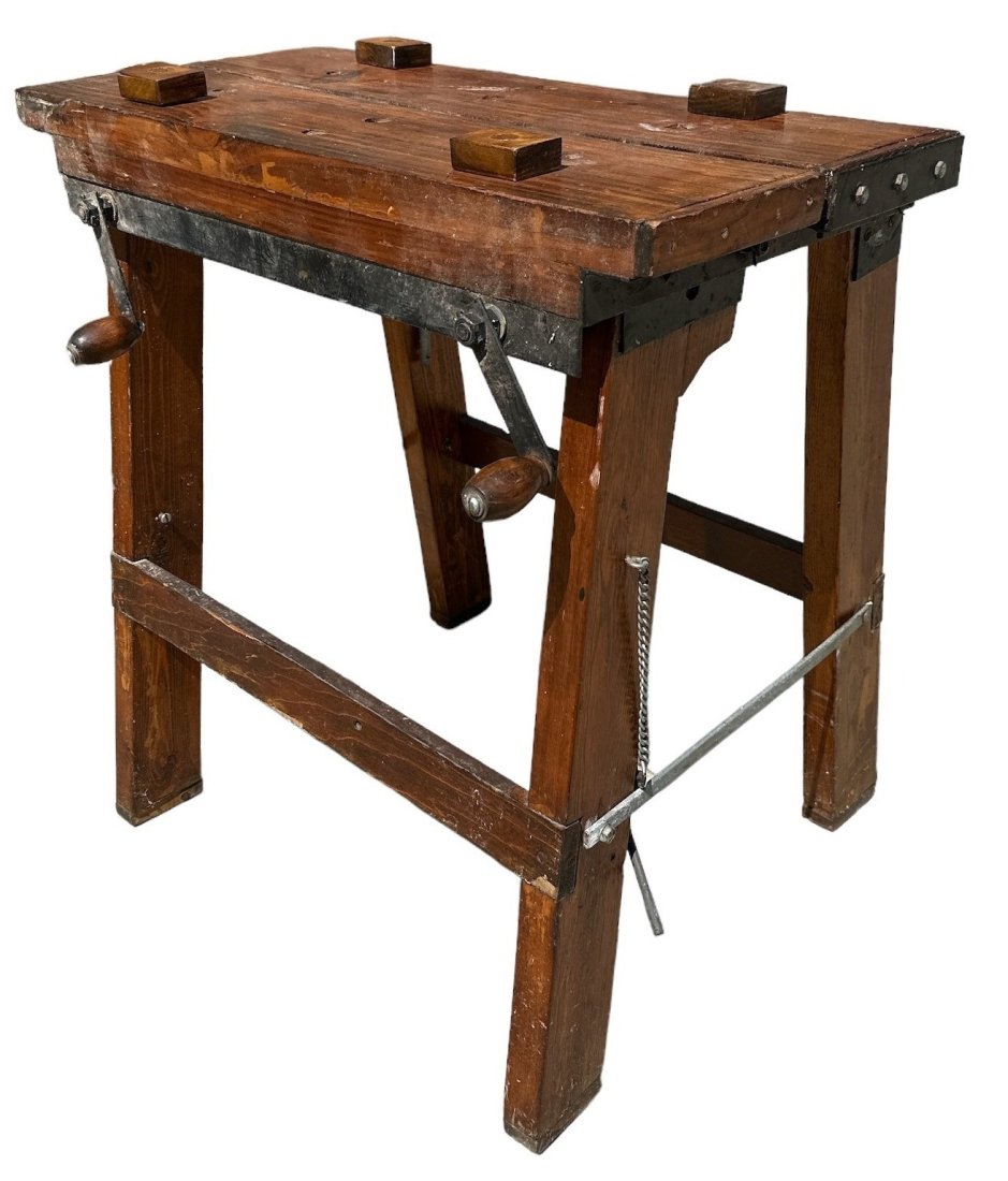 Antique Small Industrial Work Bench (1 of 4)