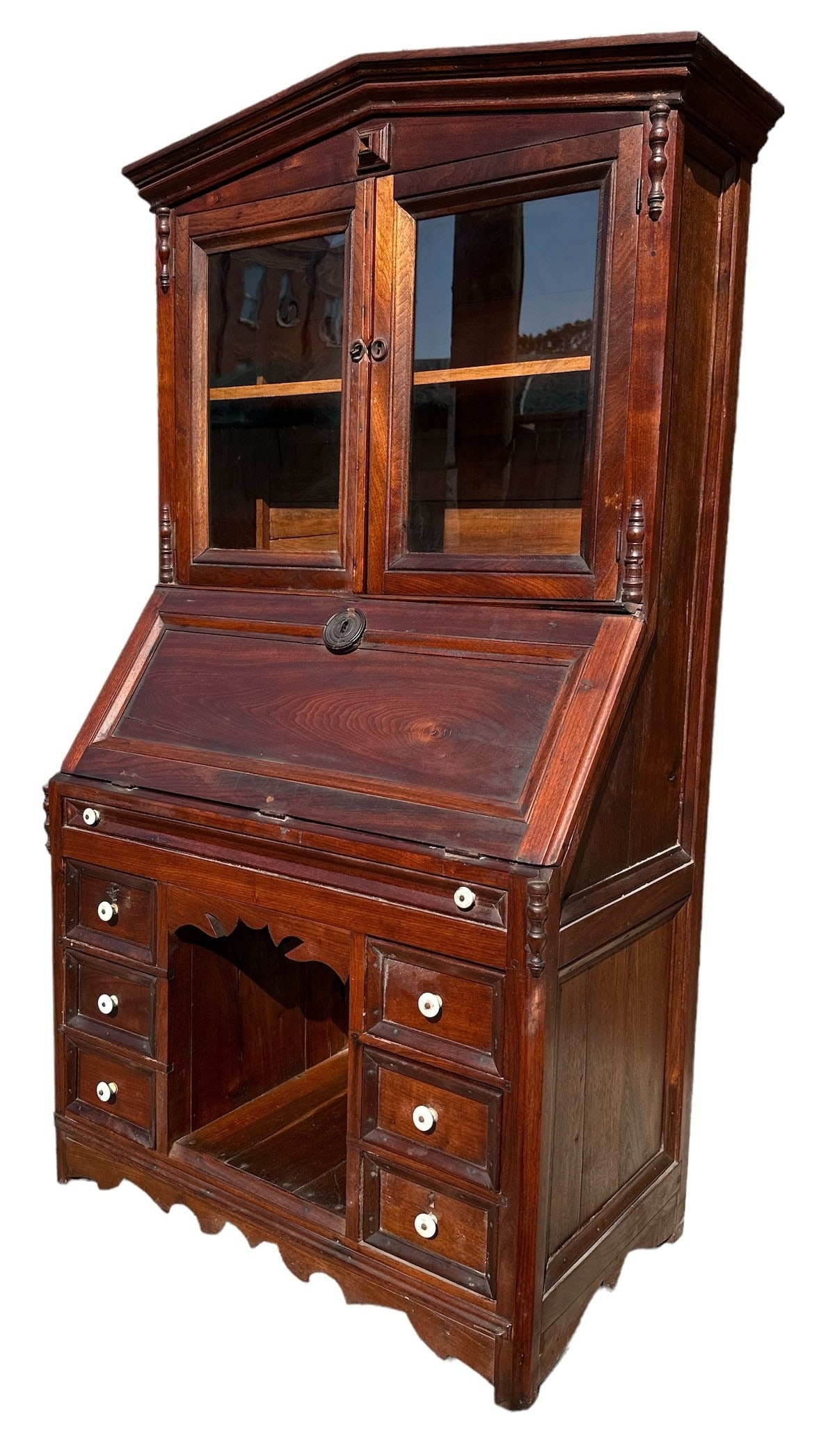 Early Walnut Drop Front Desk (1 of 11)