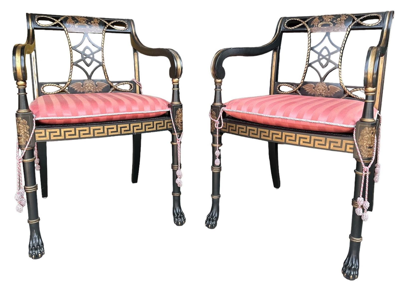 Hitchcock Style Armchairs by Interior Crafts, Pair (1 of 6)