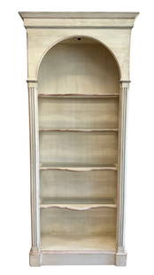 Monumental BAKER Style French Neoclassical Bookcase: 99" H x 39" W x 12.5" W ; Please contact Rivich Auction for more information