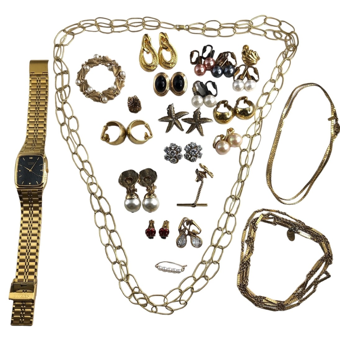 Large Collection LES BERNARD, NAPIER, DIOR Costume Jewelry: Assorted sizes; Please contact Rivich Auction for more information.