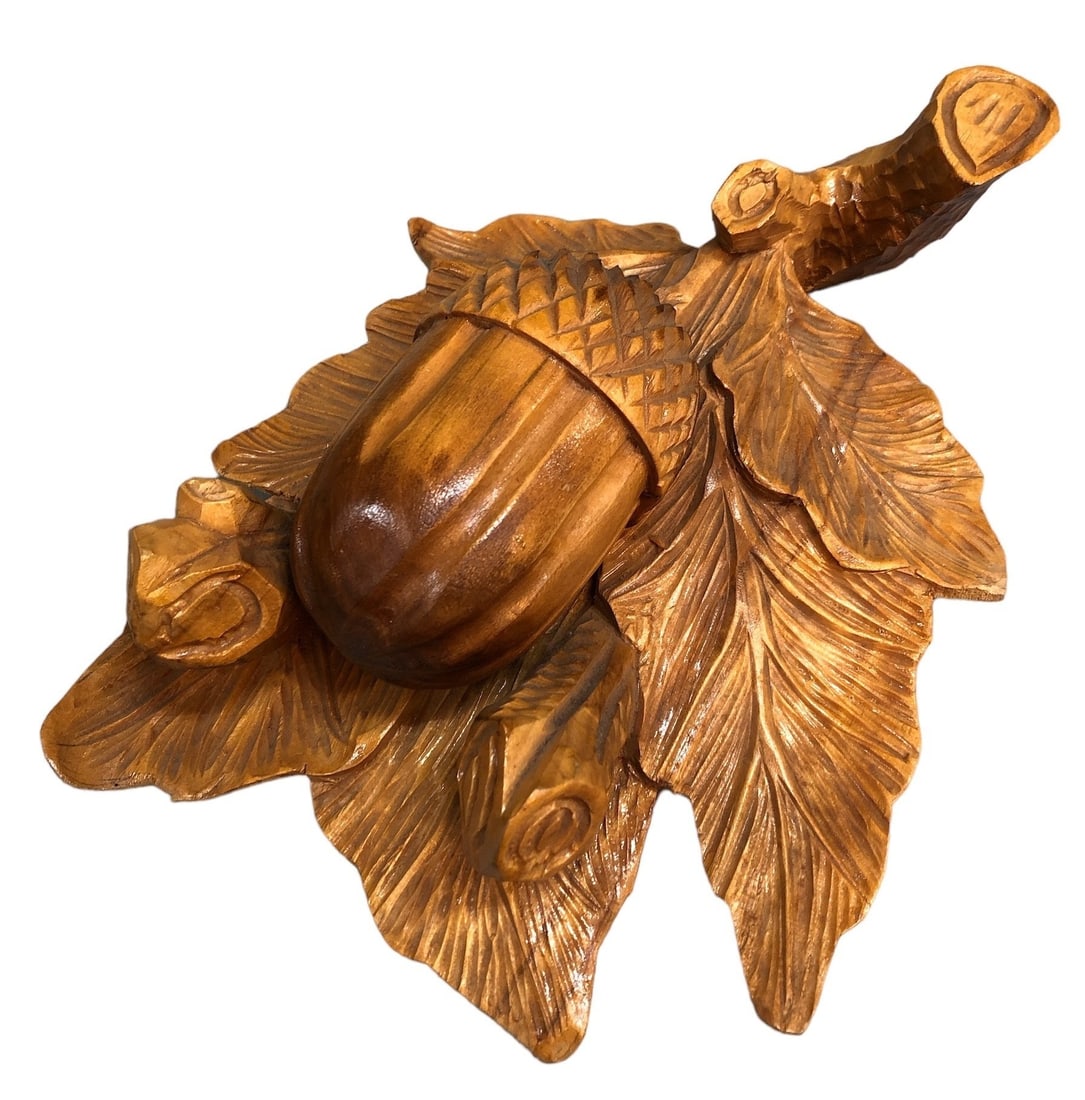 Victorian Black Forest Figural  Acorn Jewelry Box (1 of 3)