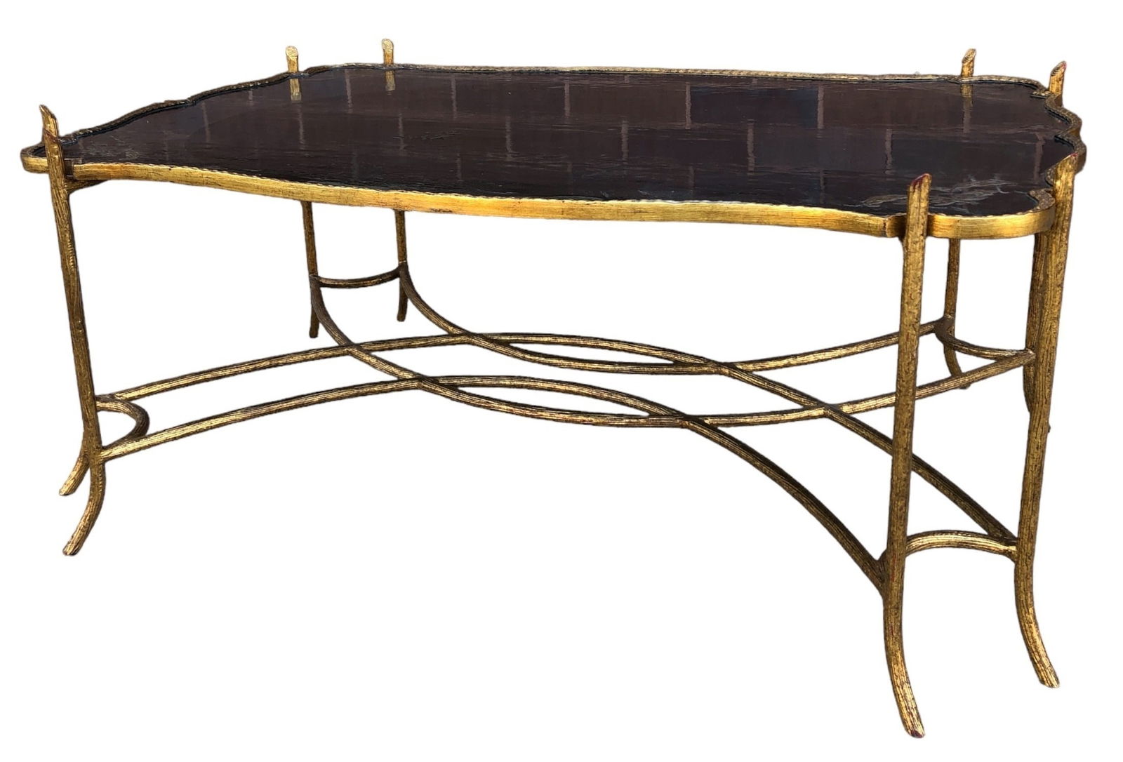 DENNIS & LEEN Chinoiserie Bronzed Iron Coffee Table (1 of 8)