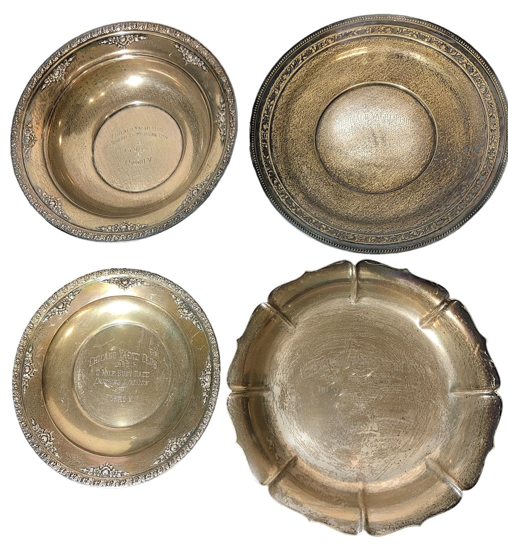 Collection Sterling Silver Chicago Yacht Club Boating Trophies (1 of 7)
