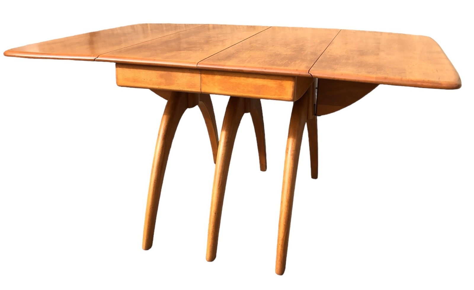HEYWOOD WAKEFIELD Butterfly Drop-Leaf Wishbone Dining Table (1 of 12)