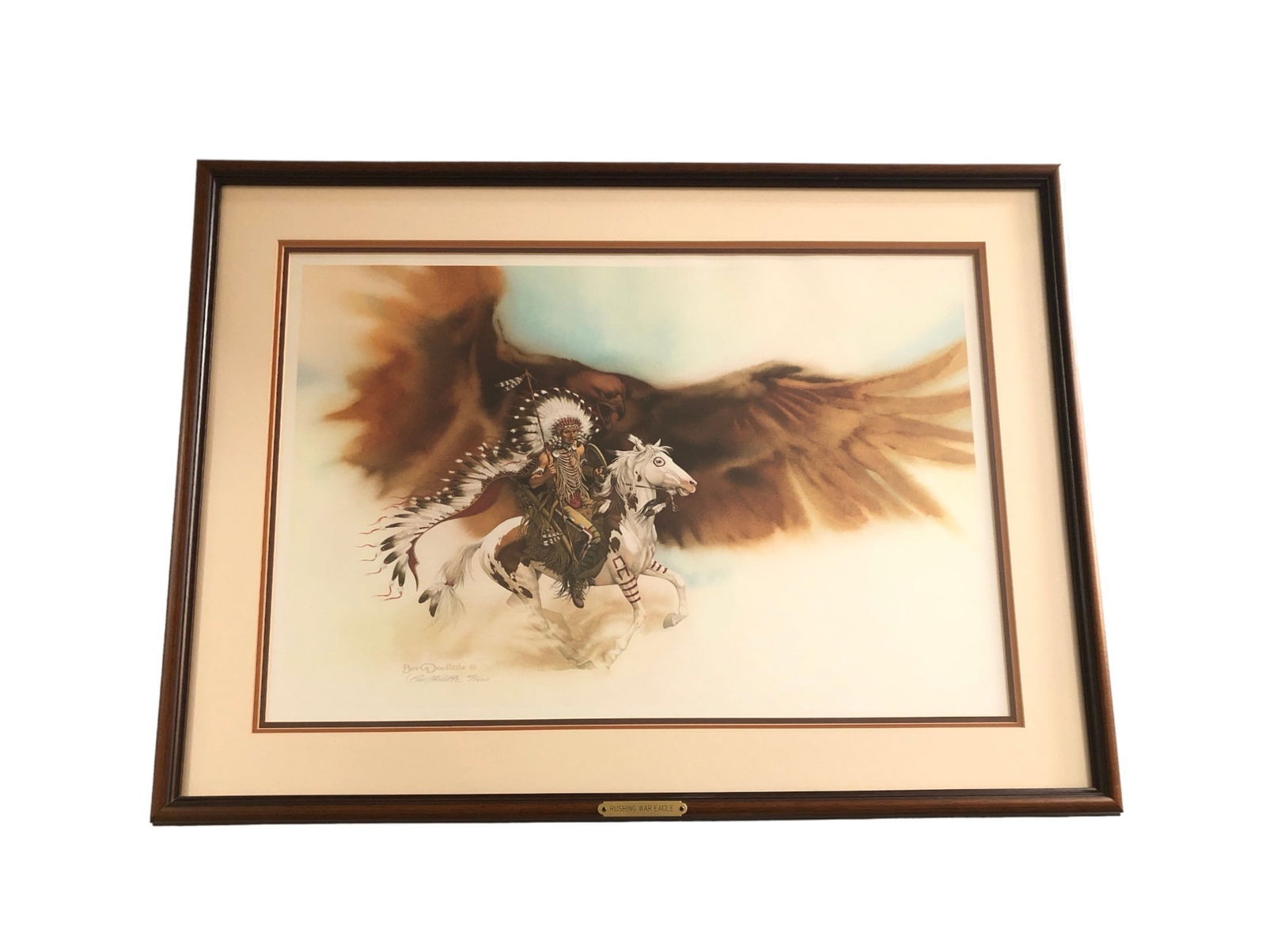 "Rushing War Eagle" BEV DOOLITTLE Signed & Numbered Lithograph (1 of 6)