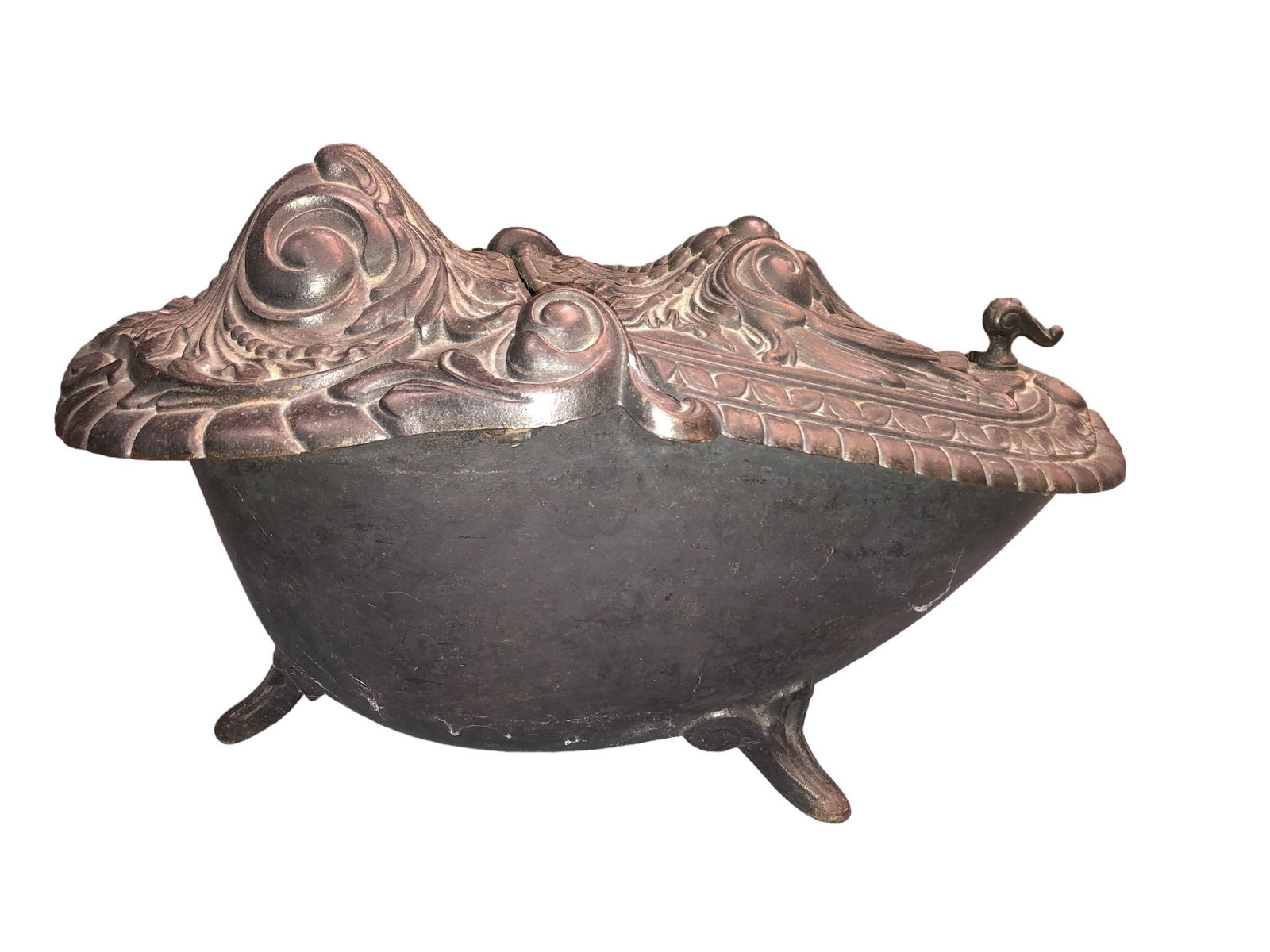 Antique Victorian Coal Scuttle, Cast Iron (1 of 6)