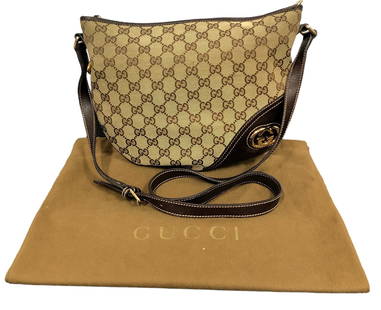 GUCCI New Brit Half Moon Hobo Bag Handbag Purse: Gucci serial number 169998491403